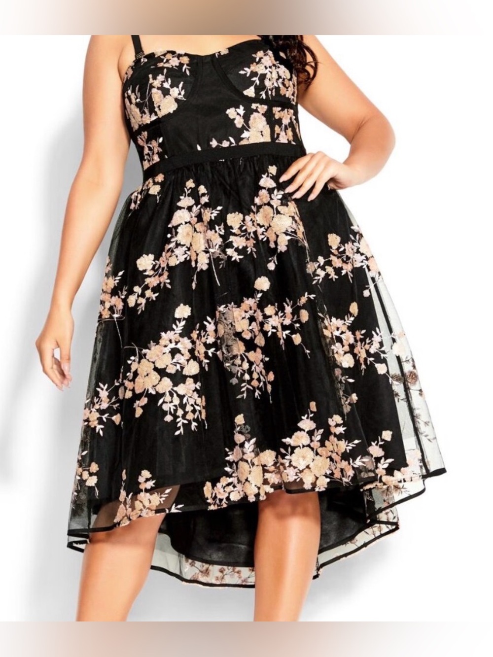 Whimsical Plus Size Fairycore Ambrosia High~Low dress City Chic